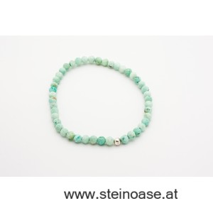 Armband Türkis hell, 3mm facettiert